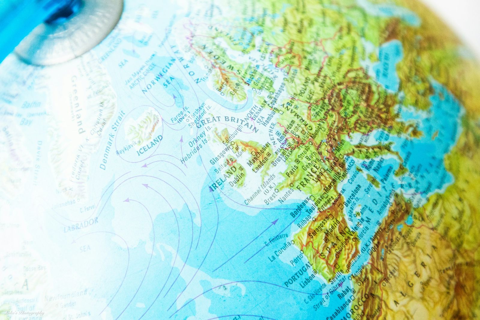 Close-up of a globe